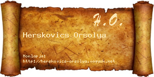 Herskovics Orsolya névjegykártya