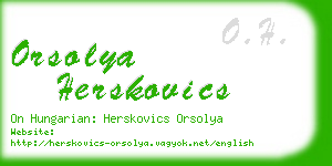 orsolya herskovics business card